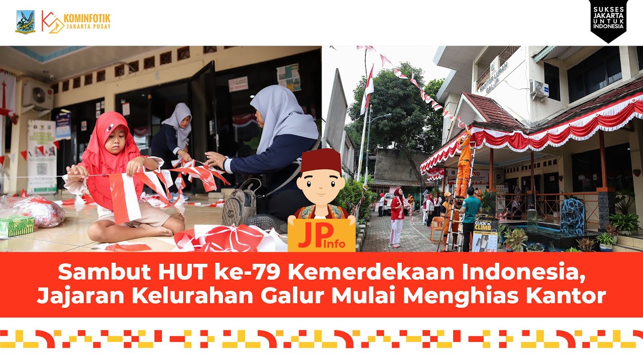 Sambut HUT ke 79 Kemerdekaan Indonesia, Jajaran Kelurahan Galur Mulai Menghias Kantor