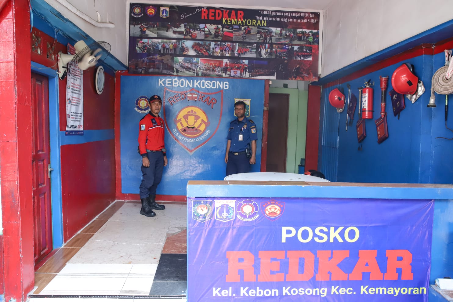 Posko Relawan Pemadam Kebakaran Kelurahan Kebon Kosong Resmi Dioperasionalkan